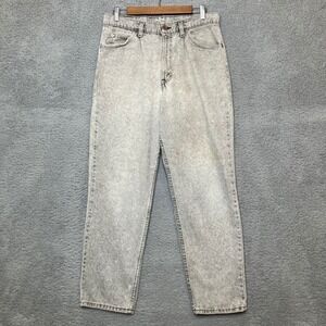 VTG Britannia Jeans Men 32x30 Acid Wash Black Taper Straight Skater Grunge USA